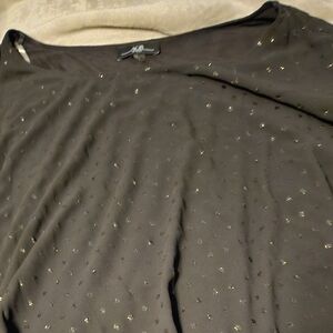 Dress Top Tank with Glittered Chiffon Overlay